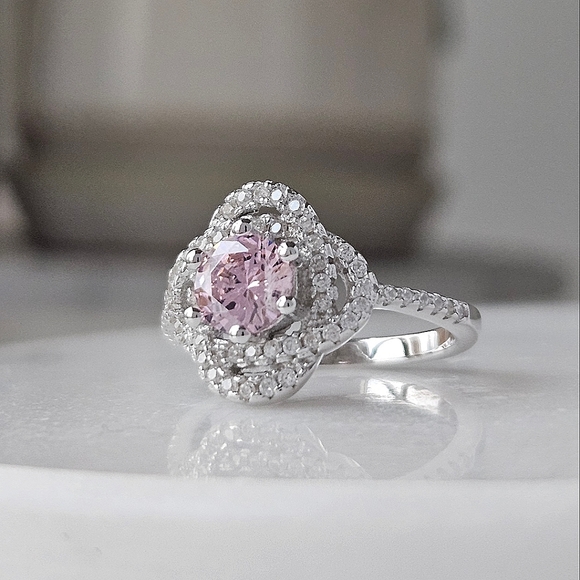 Pink Gemstone ring, size 7, 925 Sterling Silver Charmed Aroma - Picture 1 of 4